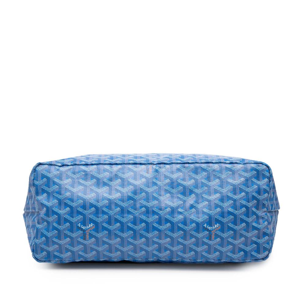 Goyard AB Goyard Blue Coated Canvas Fabric Goyardine Saint Louis PM France