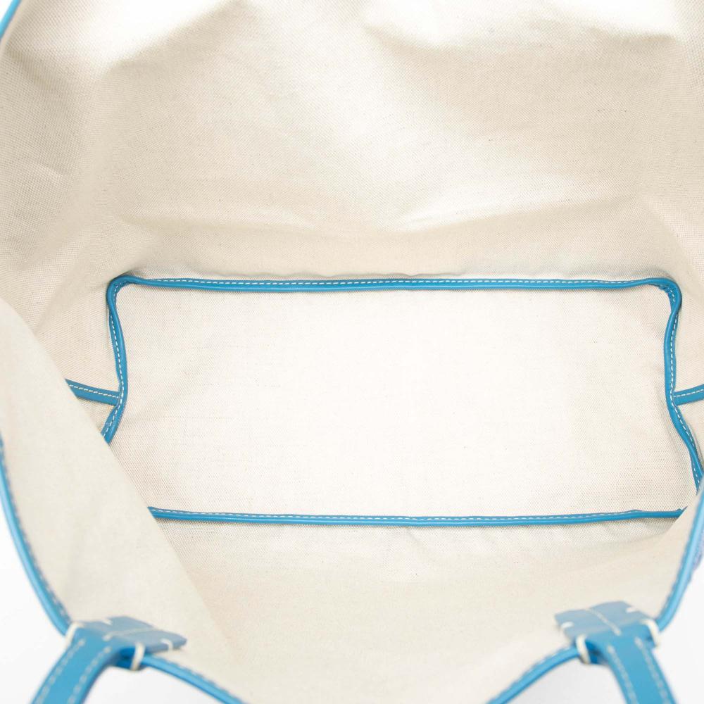 Goyard AB Goyard Blue Coated Canvas Fabric Goyardine Saint Louis PM France