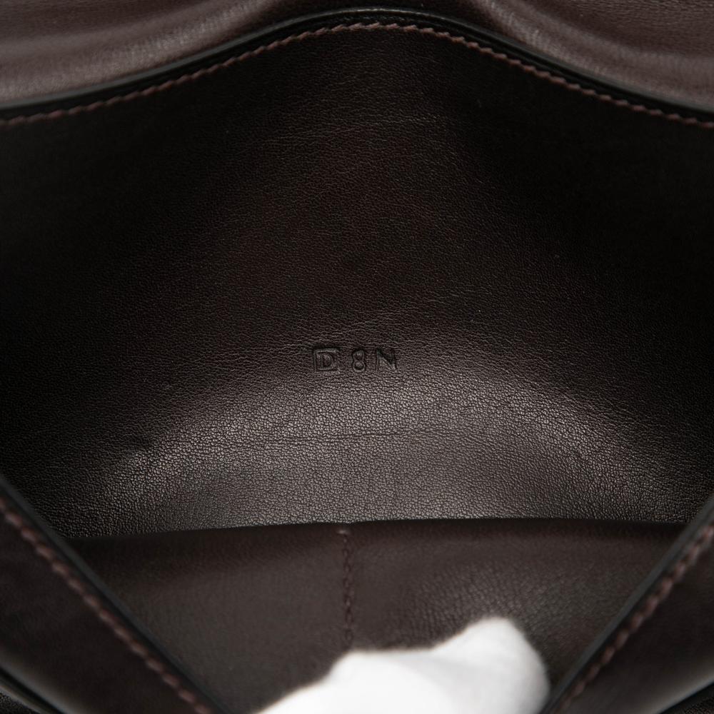 Hermès B Hermès Brown Dark Brown Calf Leather Swift Dogon Duo Wallet GM France