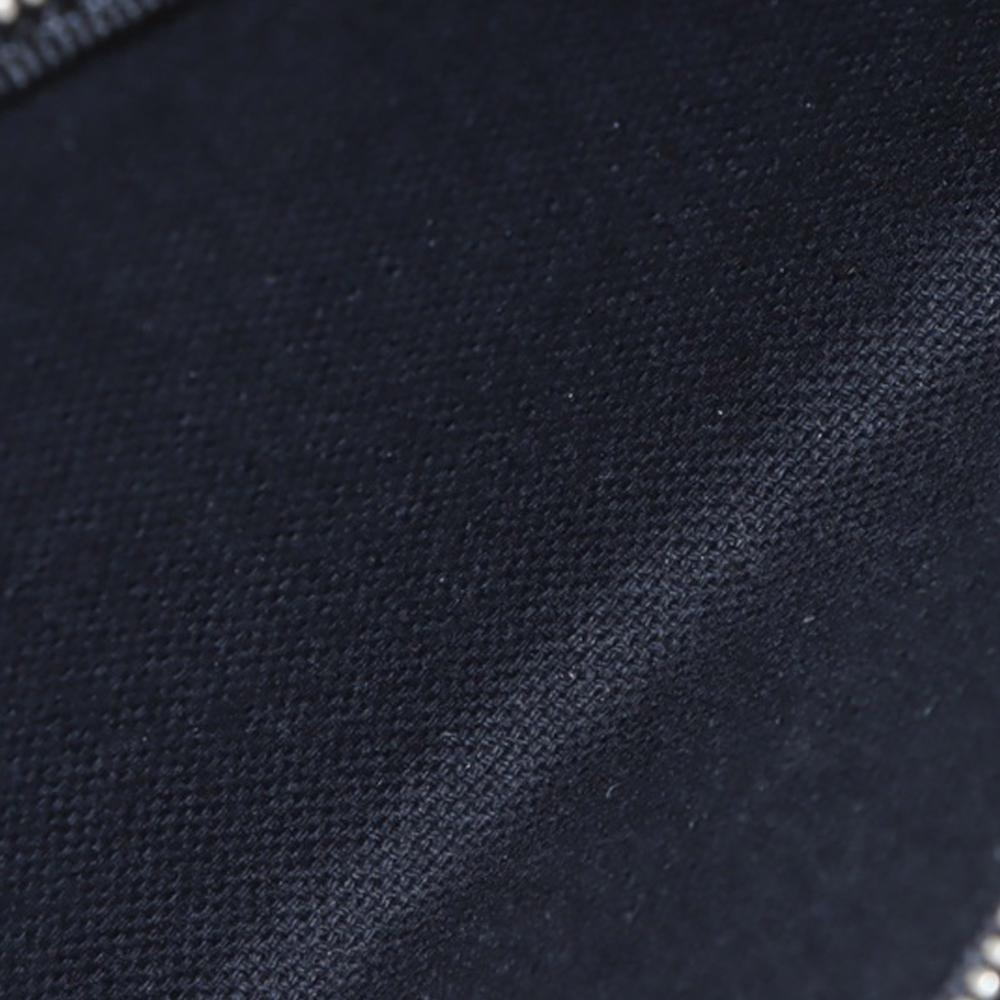 Chanel AB Chanel Black with White Ivory Coated Canvas Fabric Camellia Logo Camera Bag France