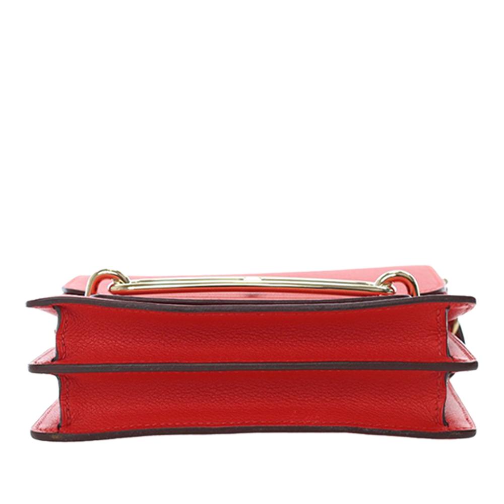 Hermès AB Hermès Red Calf Leather Mini Evercolor Sac Roulis 18 France