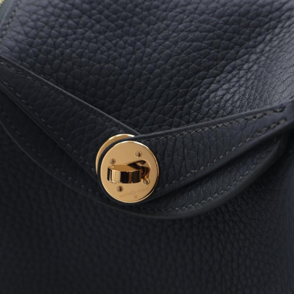 Hermès AB Hermès Green Dark Green Calf Leather Mini Clemence Lindy 20 France