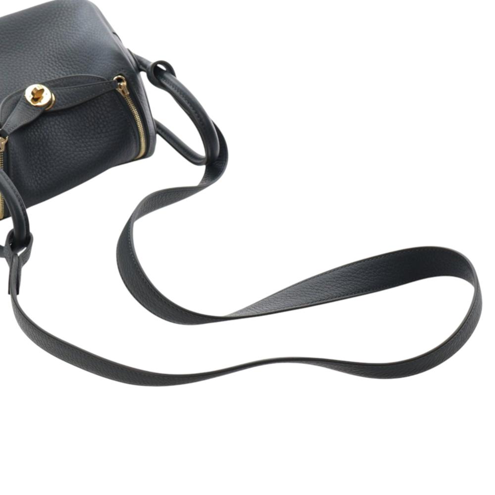 Hermès AB Hermès Green Dark Green Calf Leather Mini Clemence Lindy 20 France