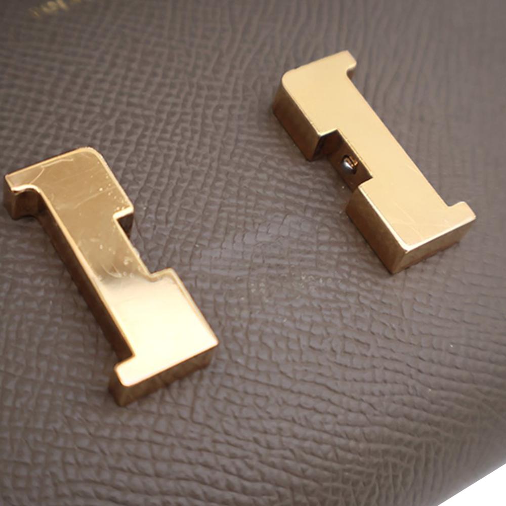 Hermès AB Hermès Brown Taupe Calf Leather Epsom Constance Long To Go Wallet France