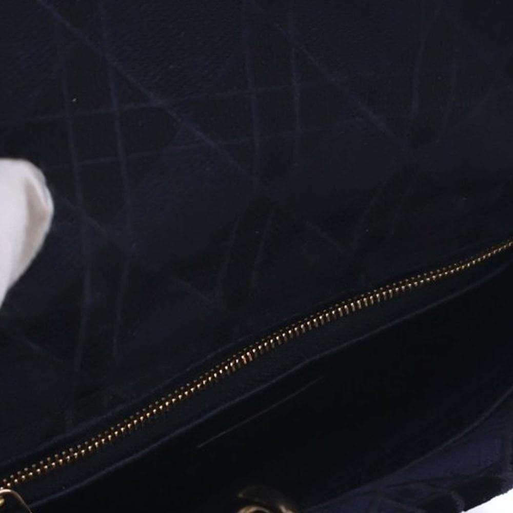 Christian Dior AB Dior Blue Navy Velvet Fabric Medium Cannage Lady D Lite Italy