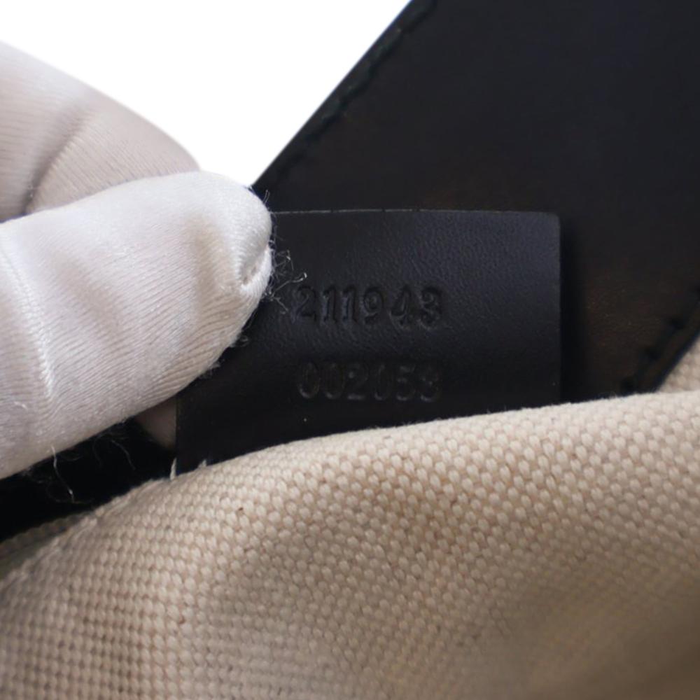 Gucci AB Gucci Black Canvas Fabric Large GG Sukey Tote Italy