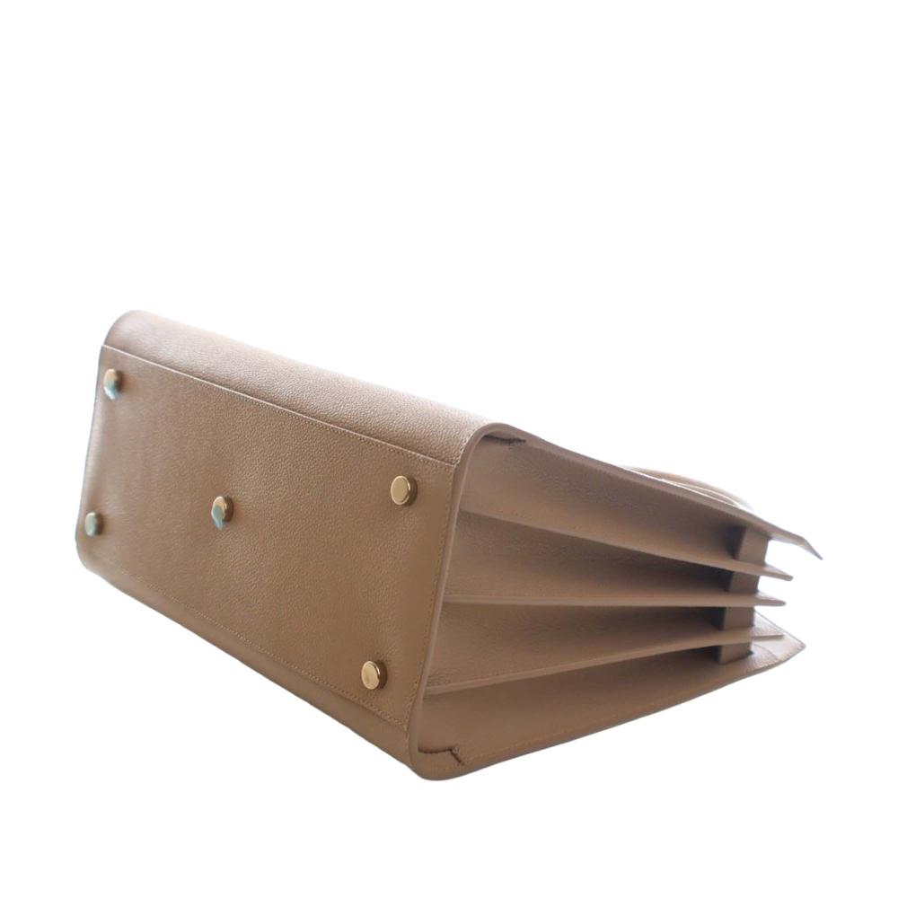 Saint Laurent AB Saint Laurent Brown Calf Leather Small Grained skin Sac De Jour Satchel Italy