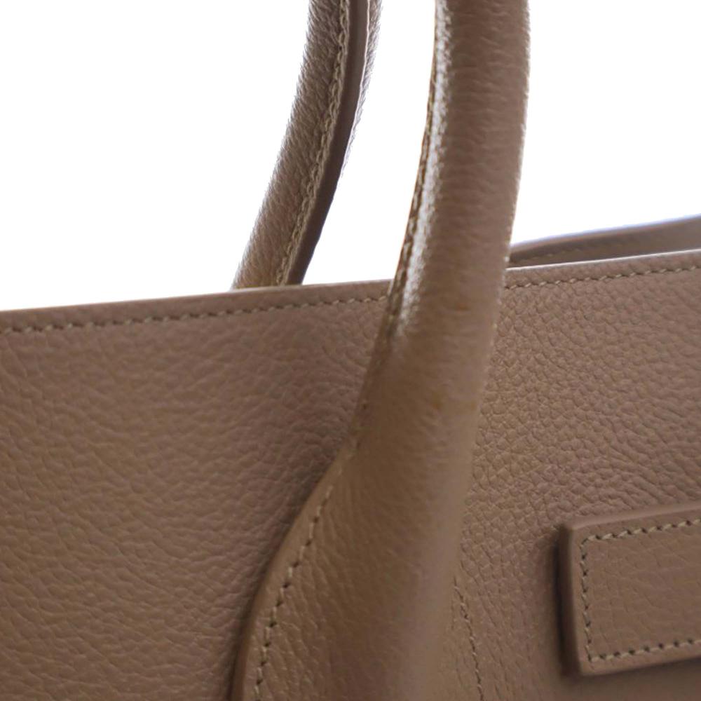 Saint Laurent AB Saint Laurent Brown Calf Leather Small Grained skin Sac De Jour Satchel Italy