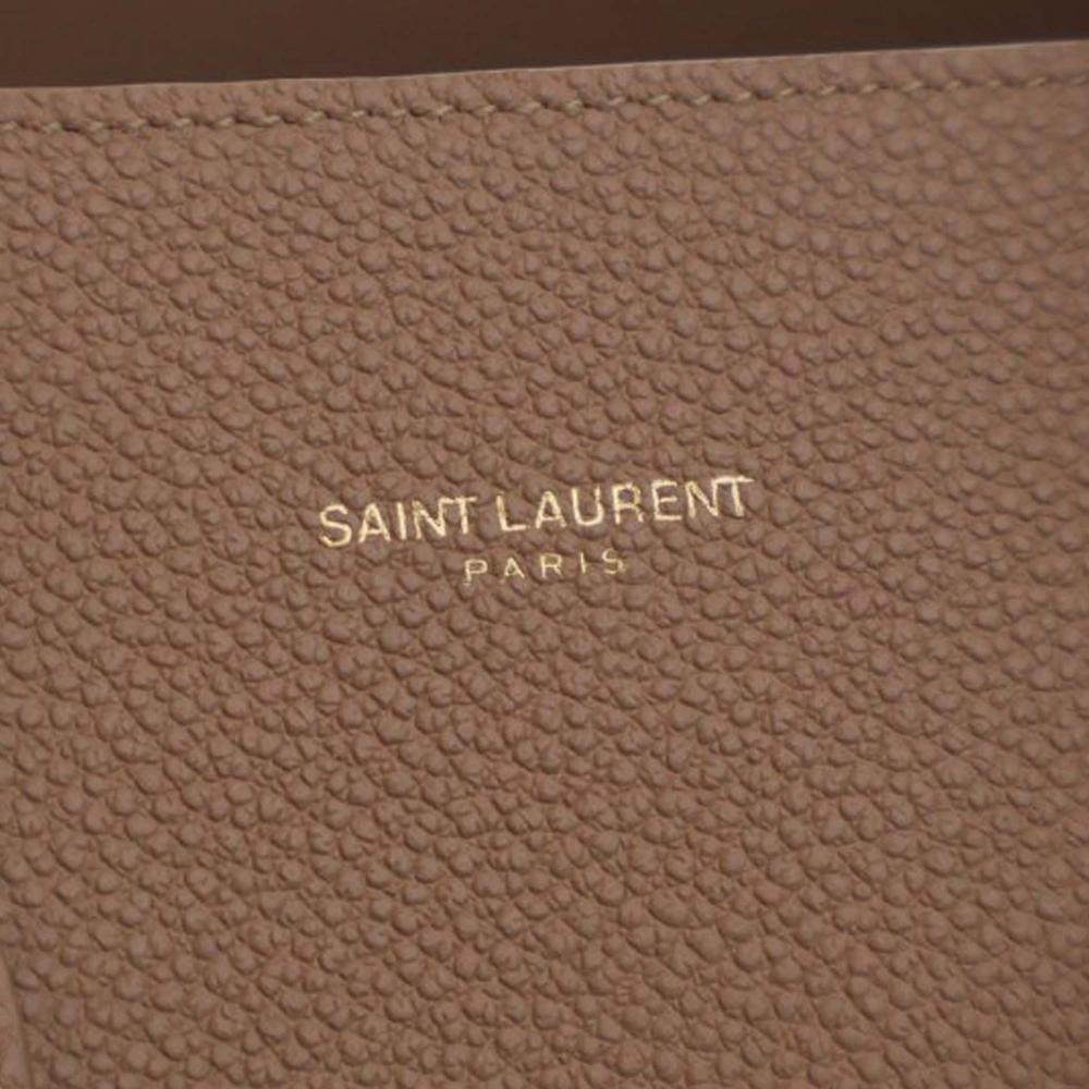 Saint Laurent AB Saint Laurent Brown Calf Leather Small Grained skin Sac De Jour Satchel Italy