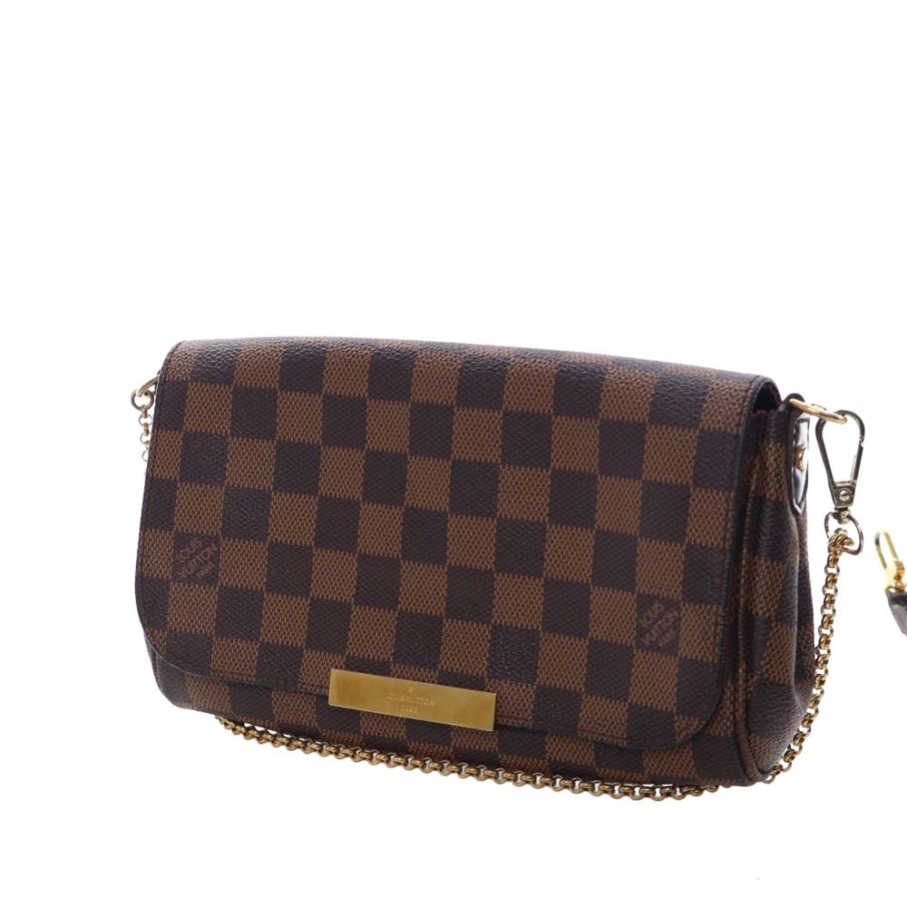 Louis Vuitton B Louis Vuitton Brown Damier Canvas Fabric Damier Ebene Favorite PM France