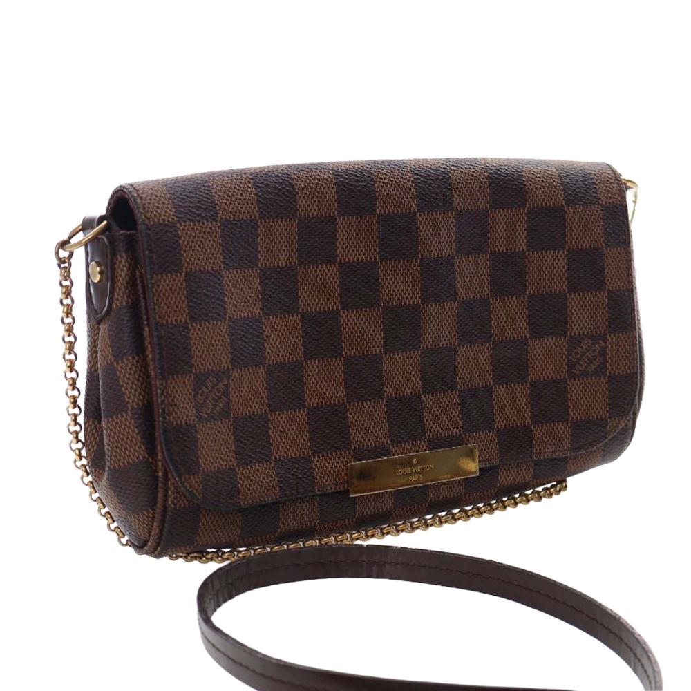 Louis Vuitton B Louis Vuitton Brown Damier Canvas Fabric Damier Ebene Favorite PM France