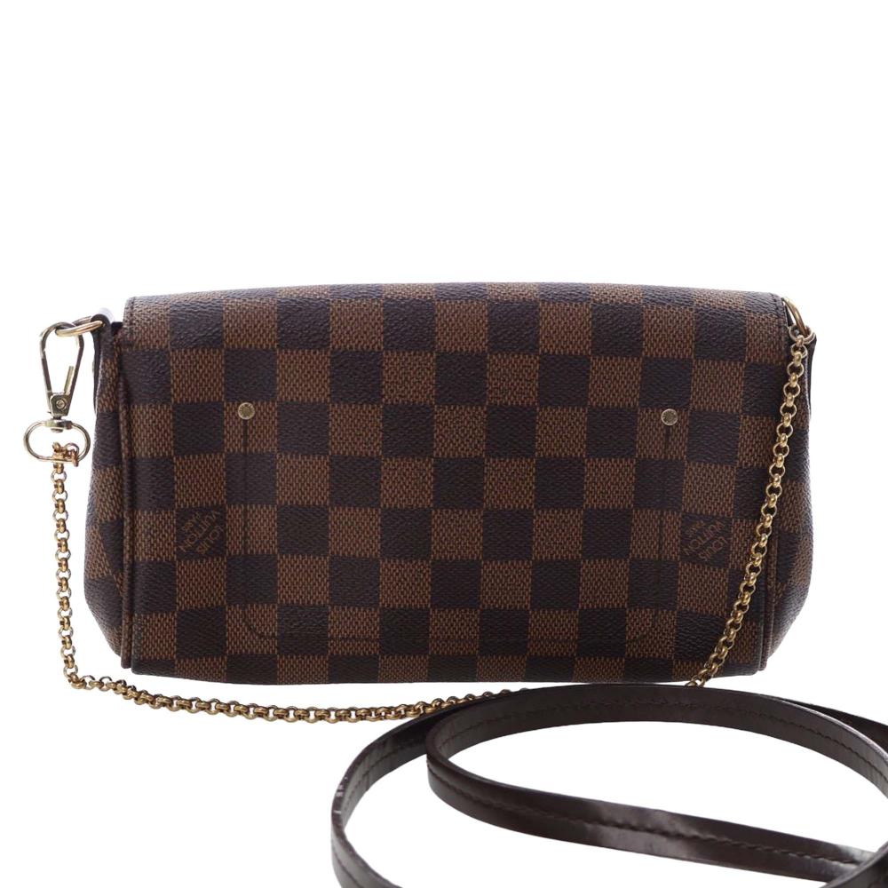 Louis Vuitton B Louis Vuitton Brown Damier Canvas Fabric Damier Ebene Favorite PM France