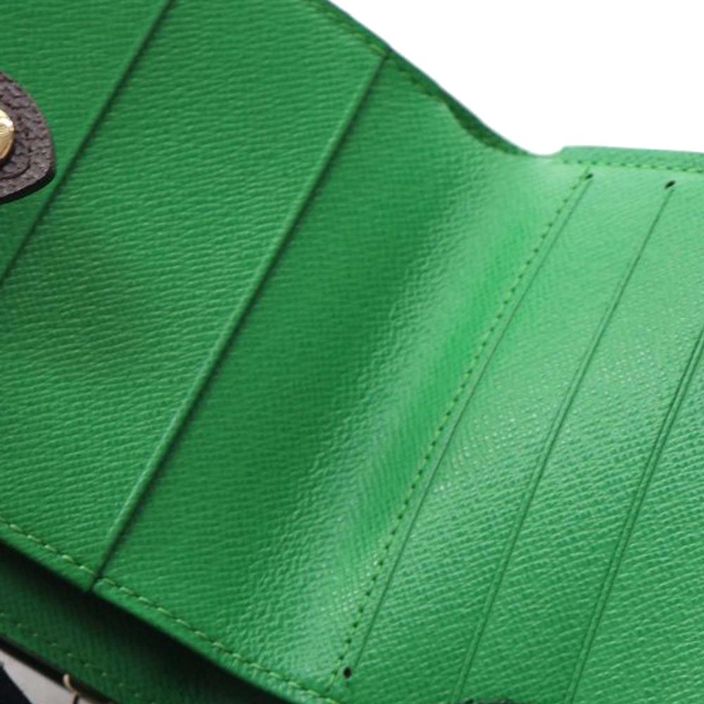 Louis Vuitton AB Louis Vuitton Brown Monogram Canvas Fabric Monogram Perforated Compact Zipped Wallet France