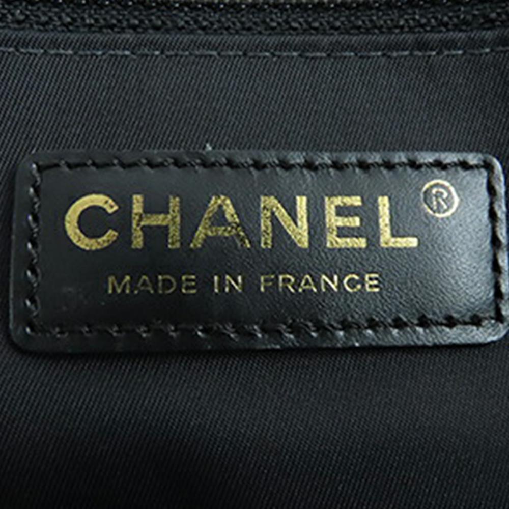 Chanel AB Chanel Black Nylon Fabric New Travel Line Tote France