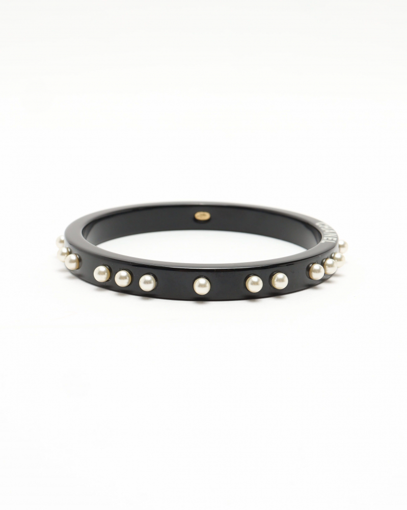 Chanel Logo Resin Pearl Bangle