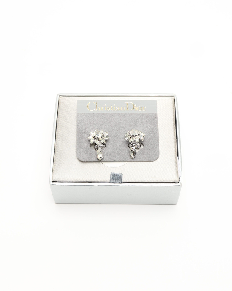 Christian Dior Rhinestone Clip-on Earrings