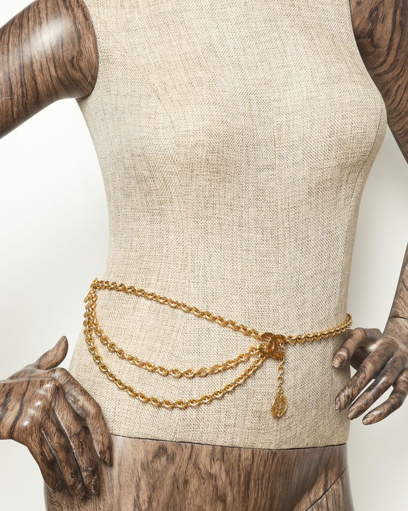 Chanel Coco Mark 3-Row Chain Belt
