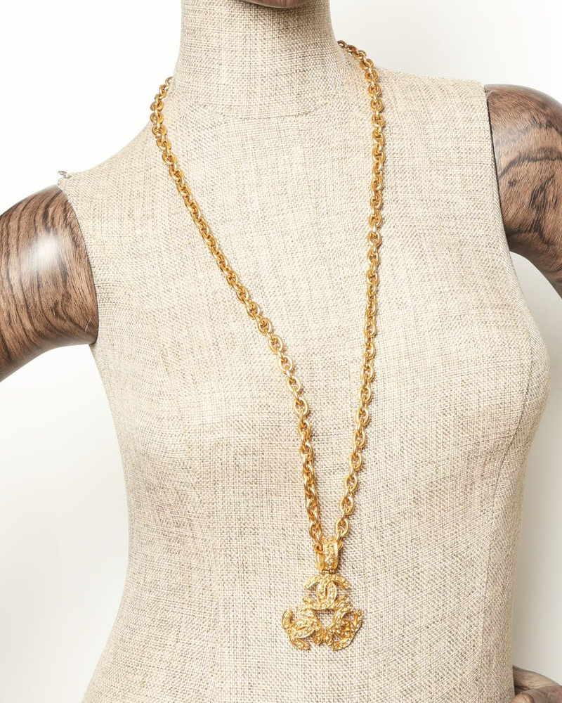 Chanel Vintage Triple Coco Mark Necklace