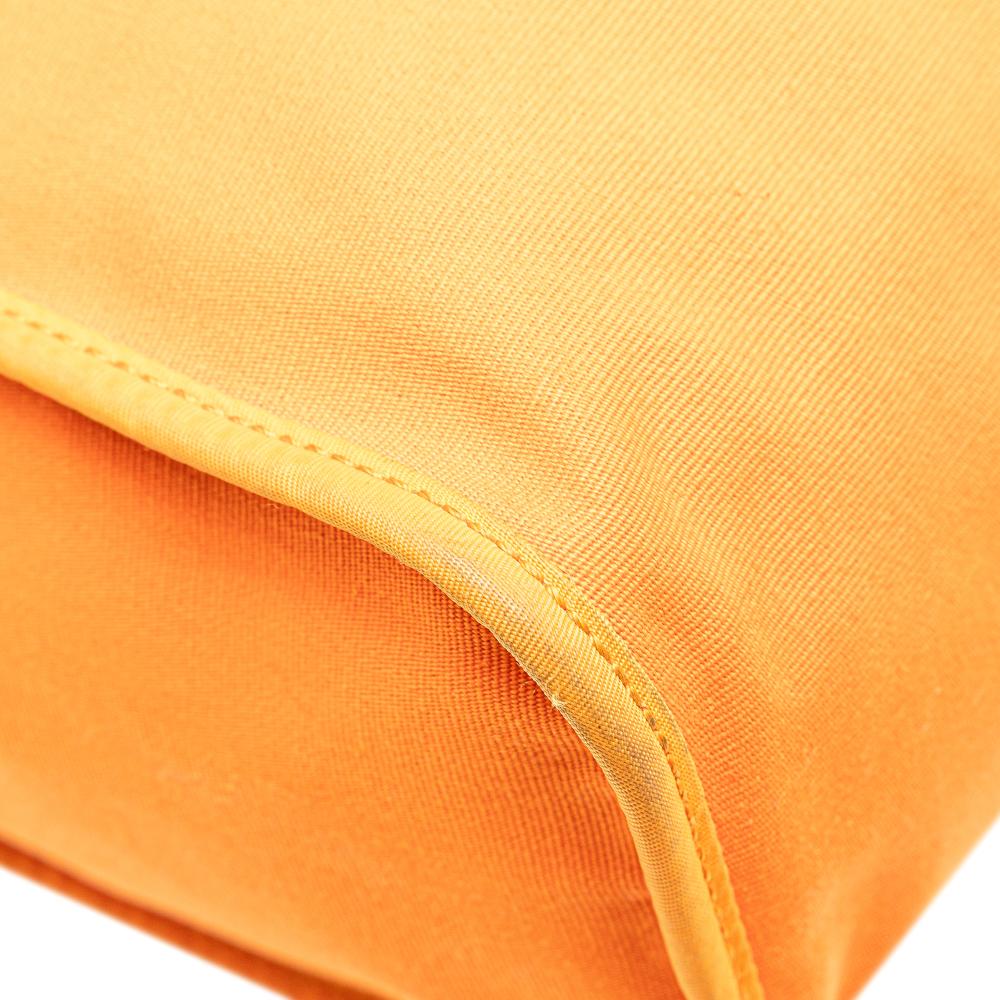 Hermès B Hermès Orange Dark Orange with Brown Canvas Fabric Toile Herbag Zip 31 France