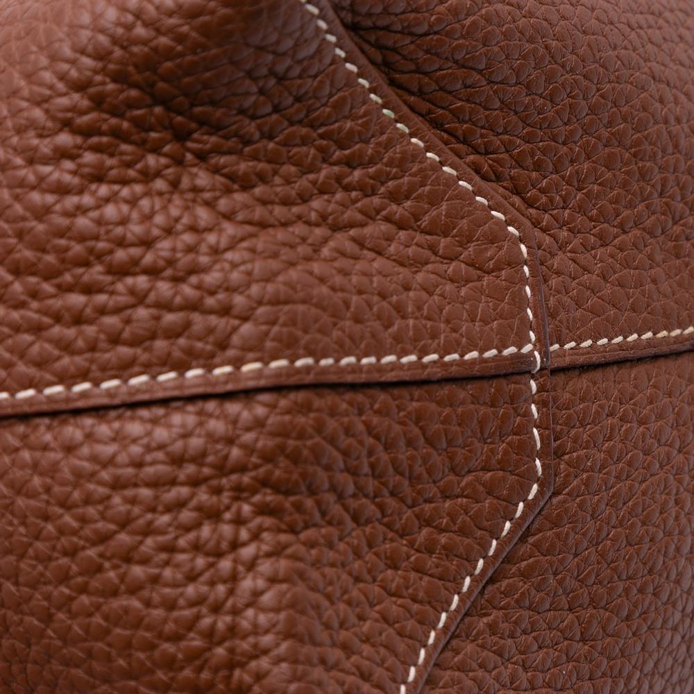 Hermès AB Hermès Brown with Pink Dark Pink Calf Leather Clemence Double Sens 36 France