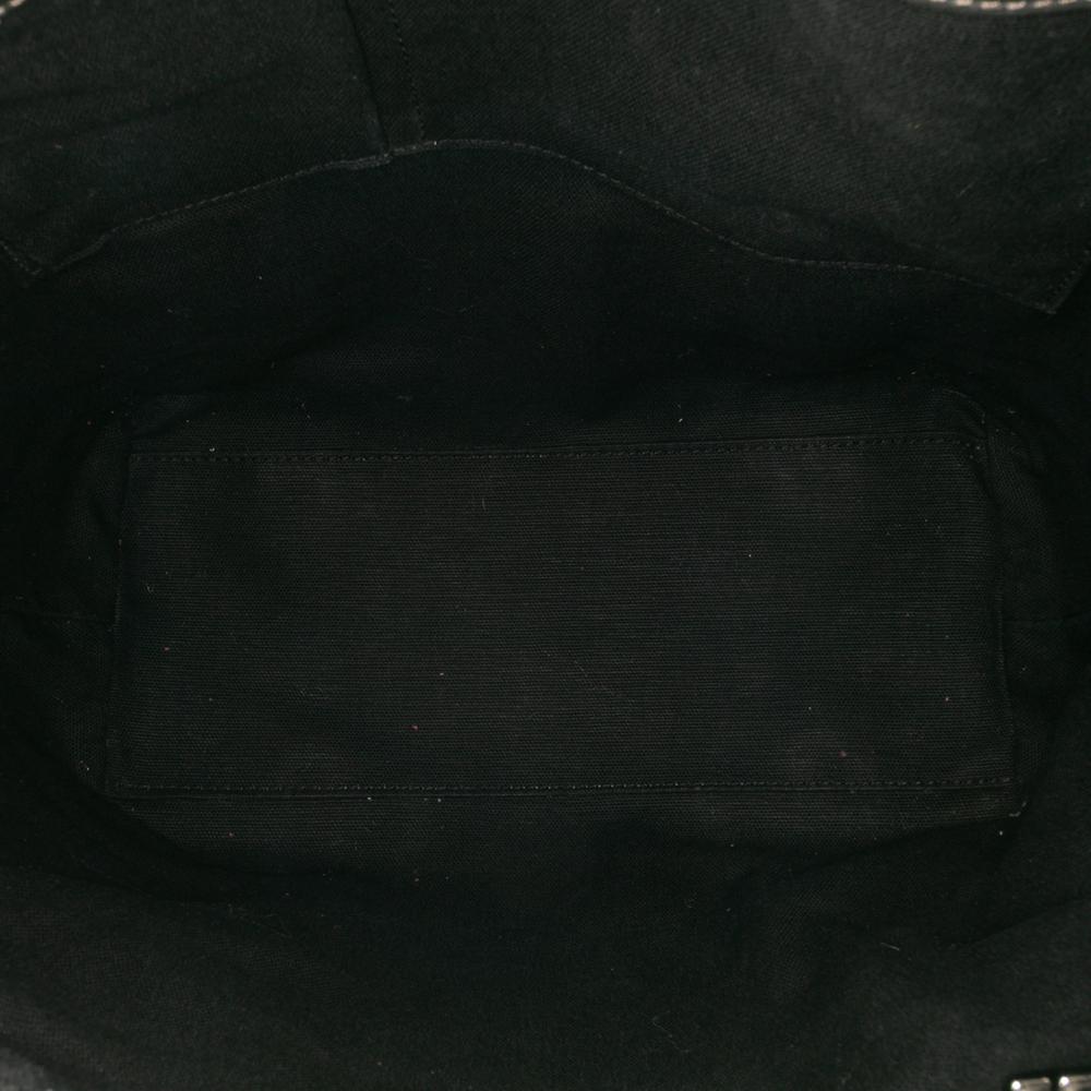 Burberry B Burberry Gray Dark Gray Canvas Fabric Shimmer Check Tote China