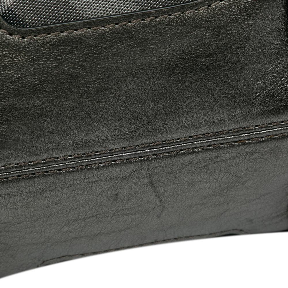 Burberry B Burberry Gray Dark Gray Canvas Fabric Shimmer Check Tote China