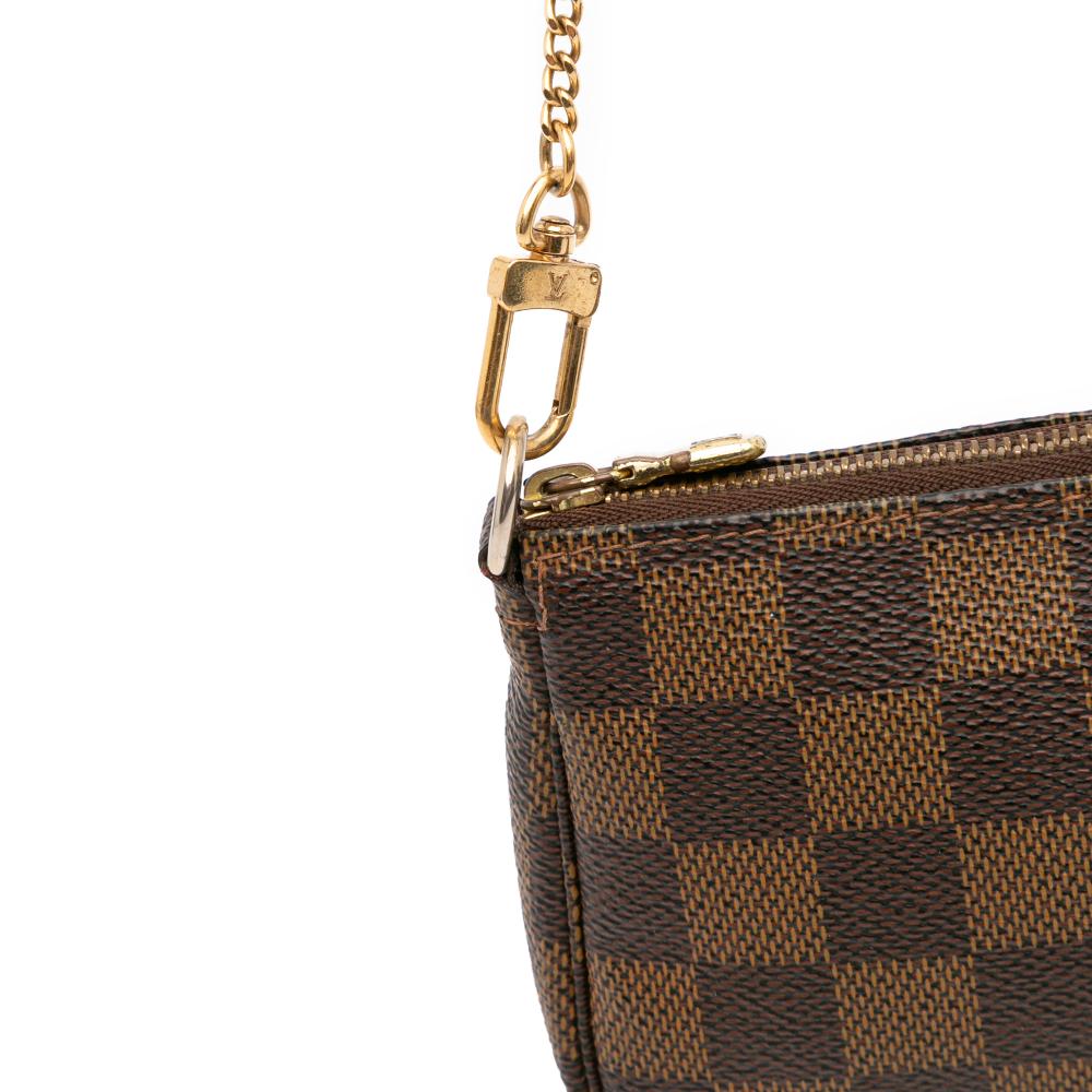 Louis Vuitton AB Louis Vuitton Brown Damier Canvas Canvas Damier Ebene Mini Pochette Accessoires France