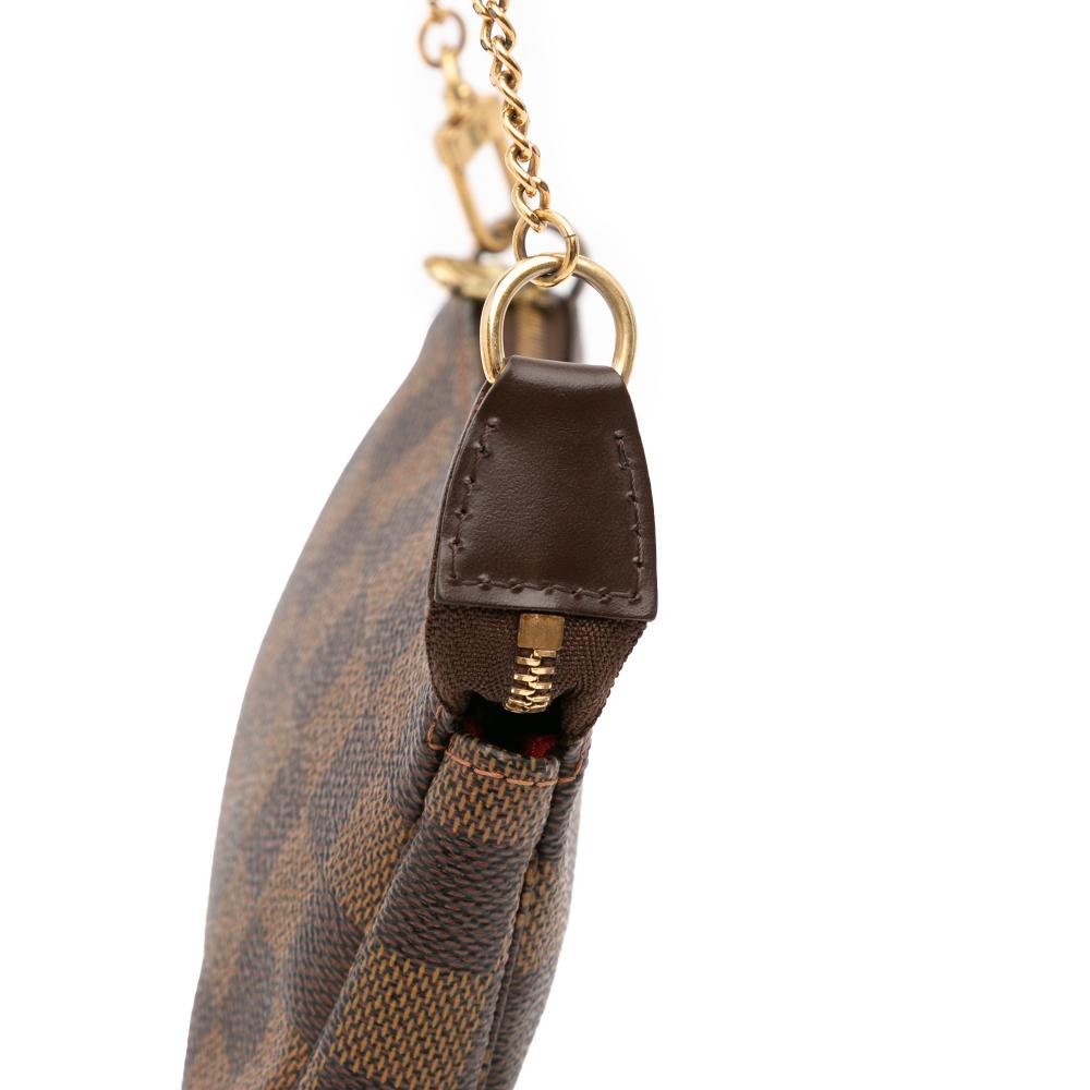 Louis Vuitton AB Louis Vuitton Brown Damier Canvas Canvas Damier Ebene Mini Pochette Accessoires France