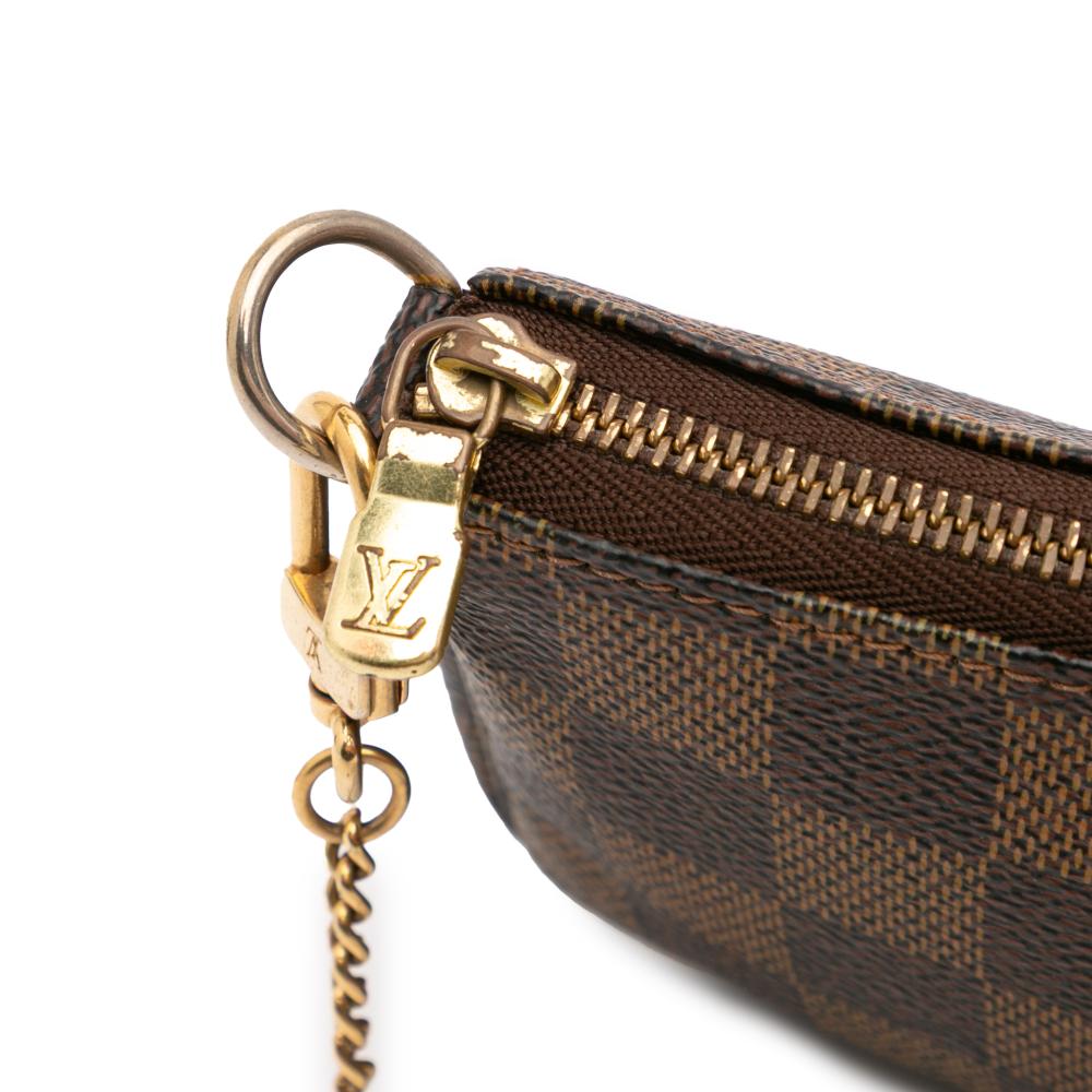 Louis Vuitton AB Louis Vuitton Brown Damier Canvas Canvas Damier Ebene Mini Pochette Accessoires France