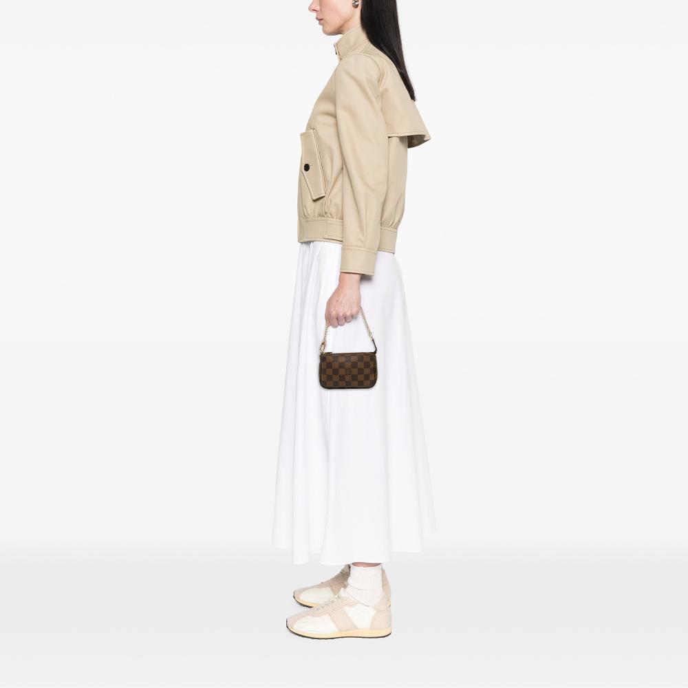 Louis Vuitton AB Louis Vuitton Brown Damier Canvas Canvas Damier Ebene Mini Pochette Accessoires France