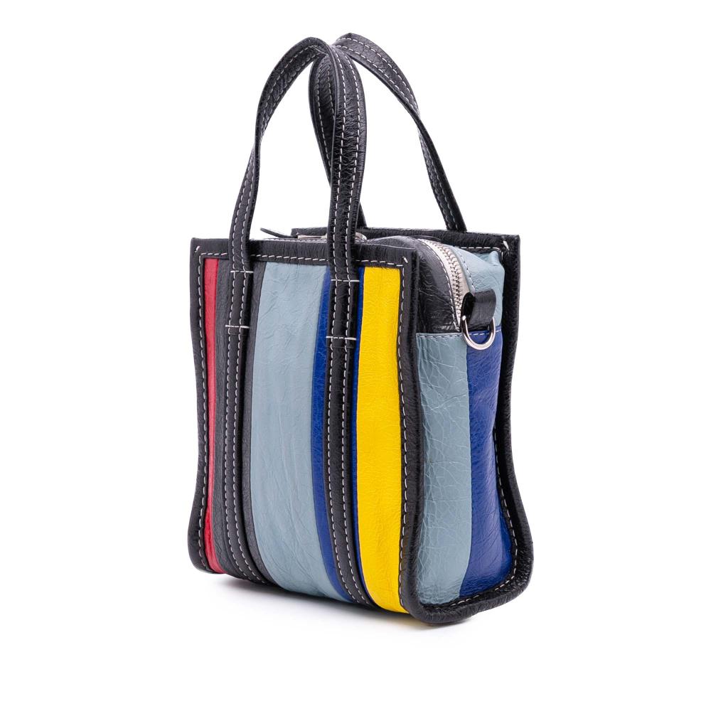 Balenciaga B Balenciaga Black Lambskin Leather Leather XXS Lambskin Bazar Shopper Satchel Italy