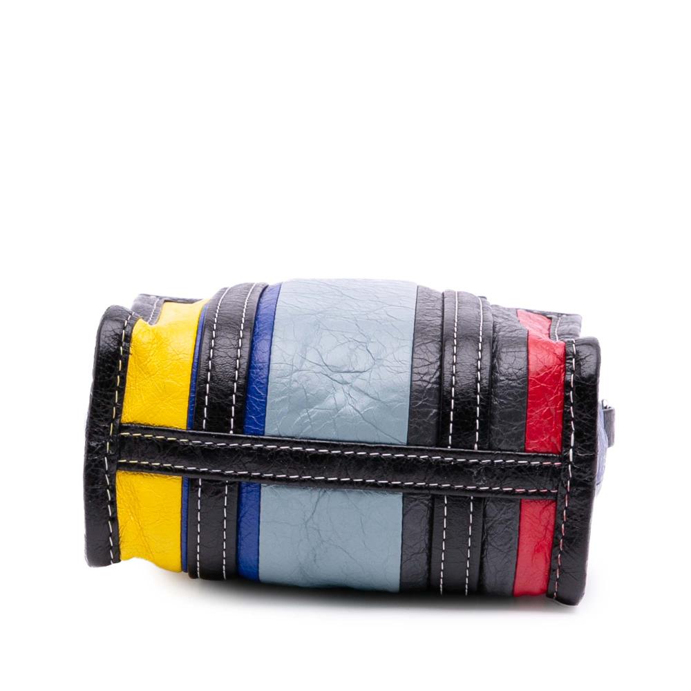 Balenciaga B Balenciaga Black Lambskin Leather Leather XXS Lambskin Bazar Shopper Satchel Italy