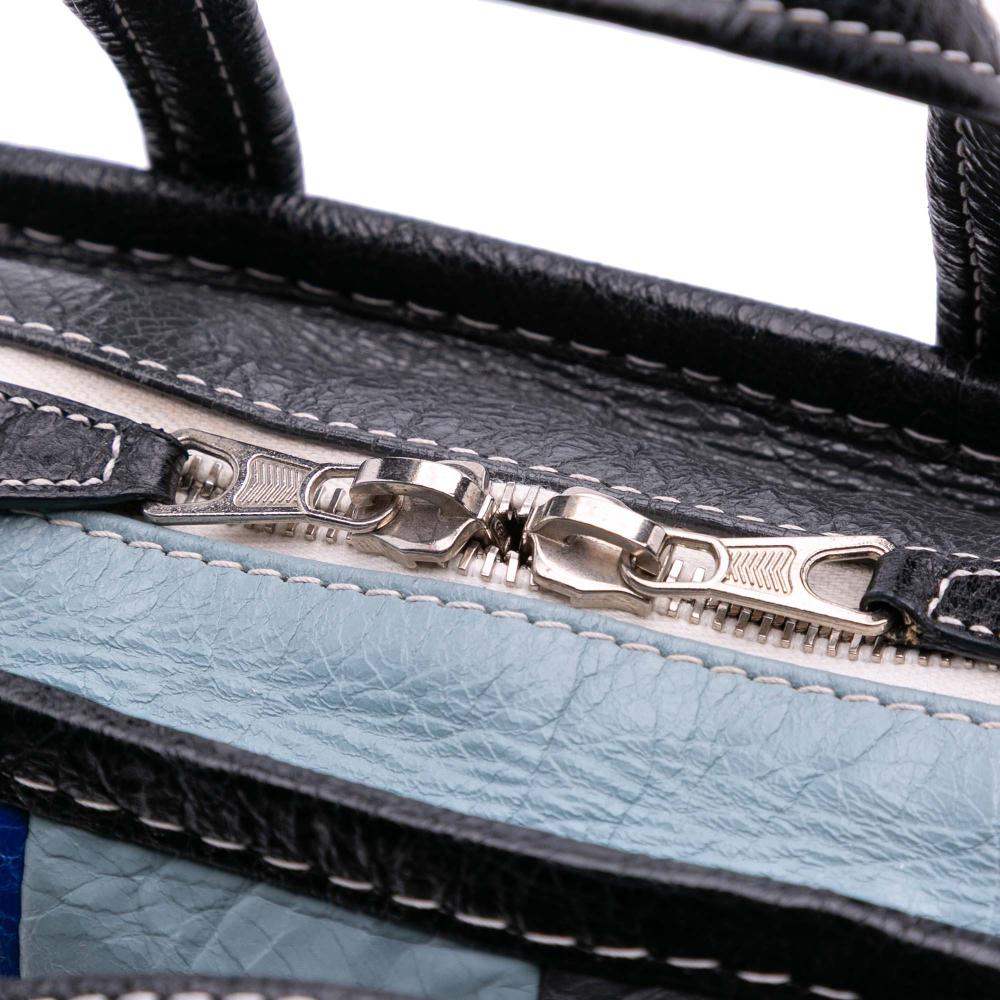 Balenciaga B Balenciaga Black Lambskin Leather Leather XXS Lambskin Bazar Shopper Satchel Italy