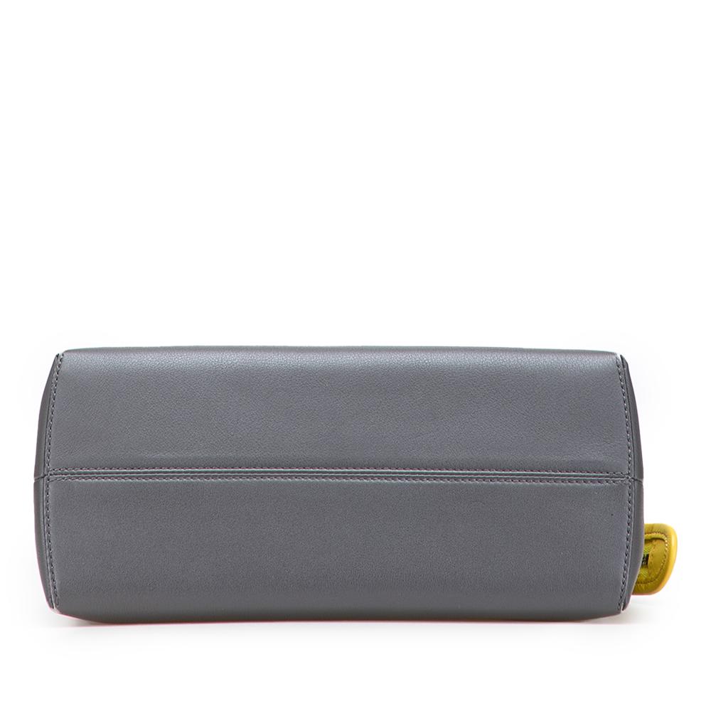 Fendi B Fendi Gray Calf Leather Medium Tricolor By The Way Satchel Italy