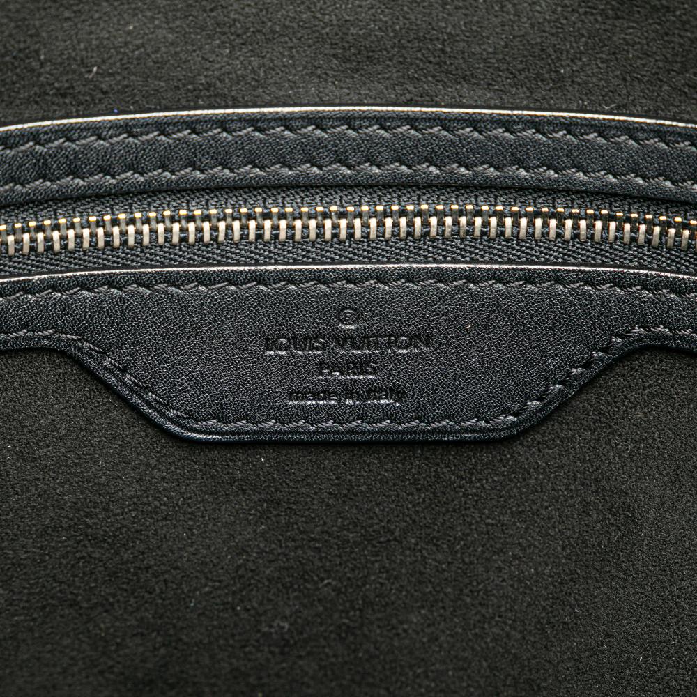 Louis Vuitton B Louis Vuitton Black Lambskin Leather Leather Monogram Antheia Ixia MM Italy