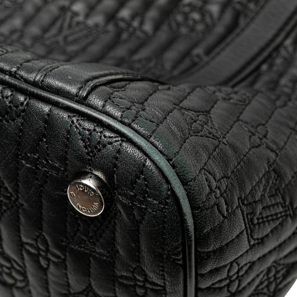 Louis Vuitton B Louis Vuitton Black Lambskin Leather Leather Monogram Antheia Ixia MM Italy