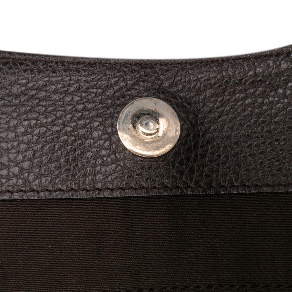 Gucci B Gucci Brown Beige Coated Canvas Fabric GG Charm GG Crystal Tote Italy