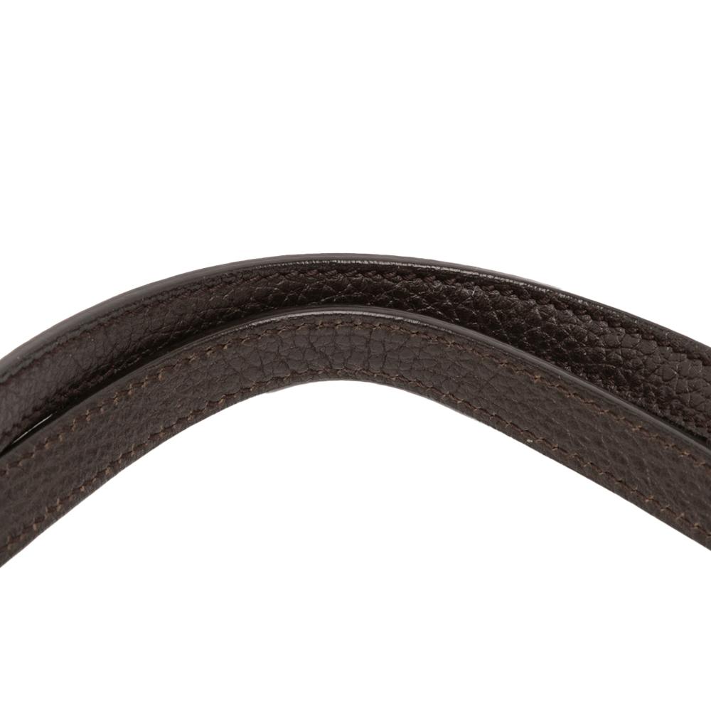 Gucci B Gucci Brown Beige Coated Canvas Fabric GG Charm GG Crystal Tote Italy