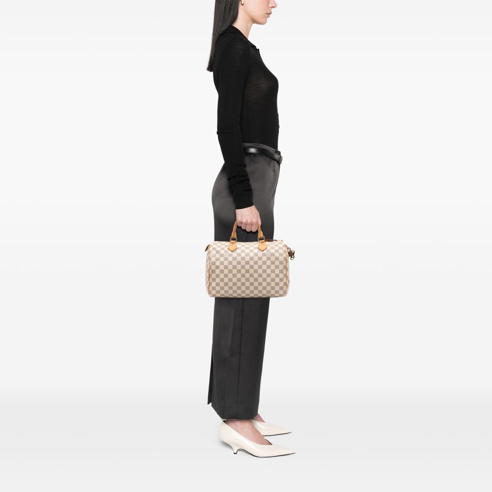 Louis Vuitton B Louis Vuitton White Damier Canvas Canvas Damier Azur Speedy 30 France