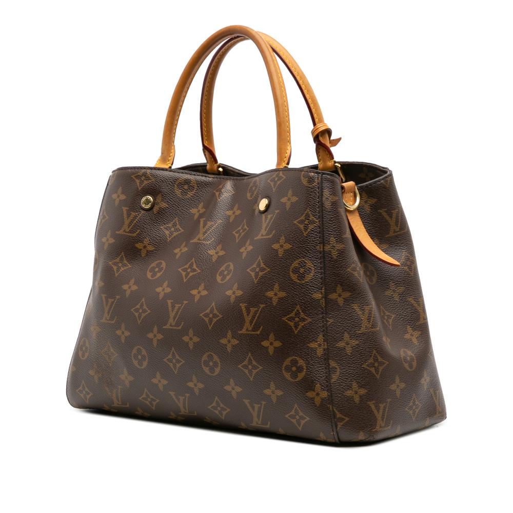 Louis Vuitton B Louis Vuitton Brown Monogram Canvas Canvas Monogram Montaigne MM Spain