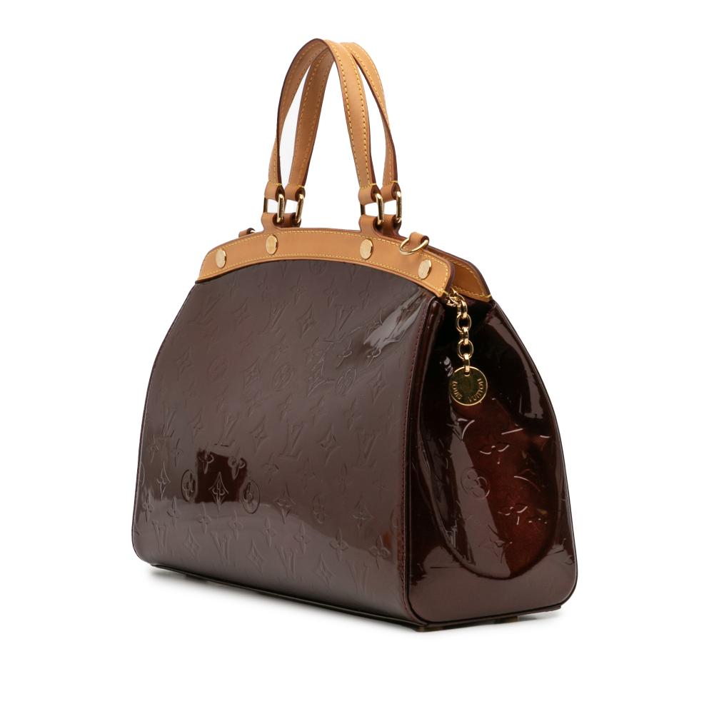 Louis Vuitton B Louis Vuitton Red Bordeaux Vernis Leather Leather Monogram Vernis Brea MM France