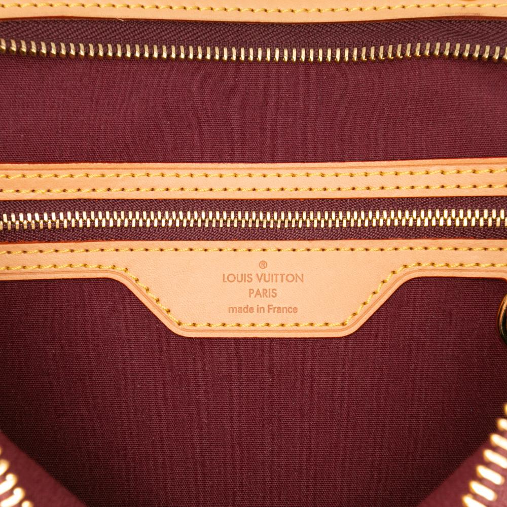 Louis Vuitton B Louis Vuitton Red Bordeaux Vernis Leather Leather Monogram Vernis Brea MM France