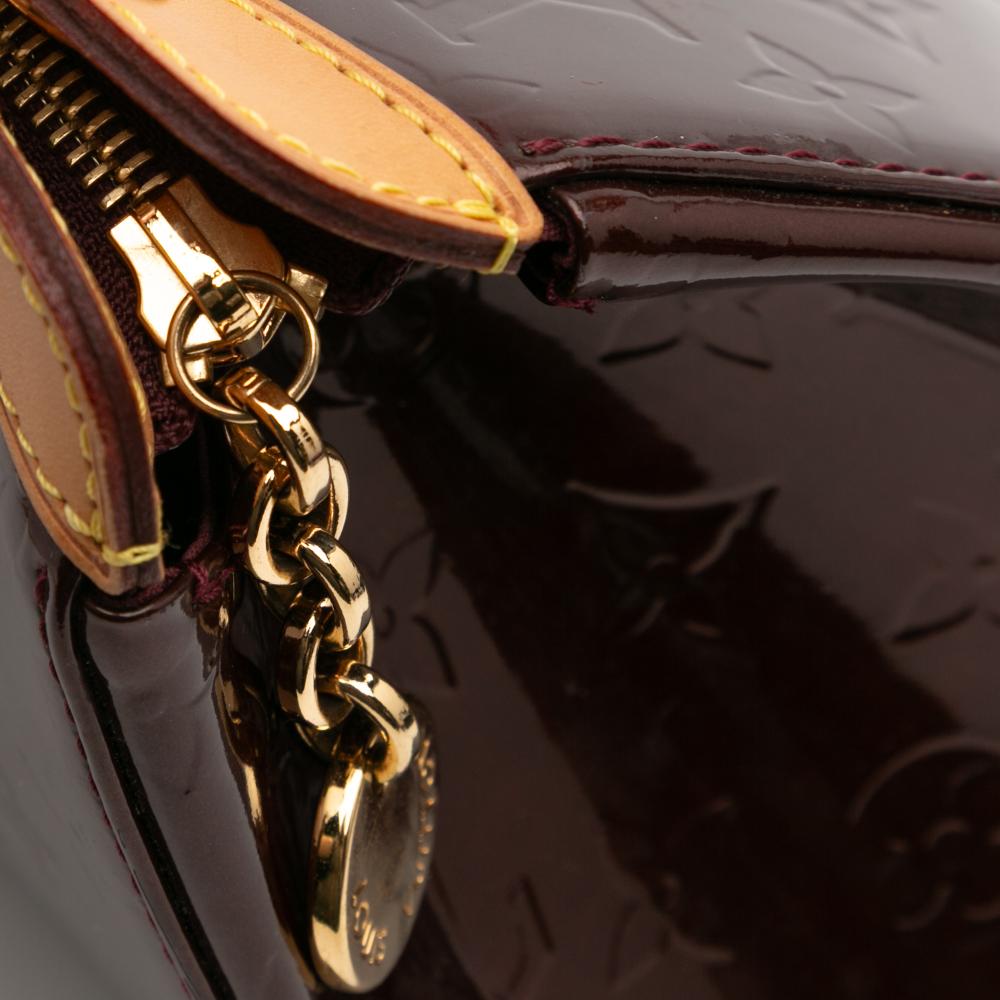 Louis Vuitton B Louis Vuitton Red Bordeaux Vernis Leather Leather Monogram Vernis Brea MM France