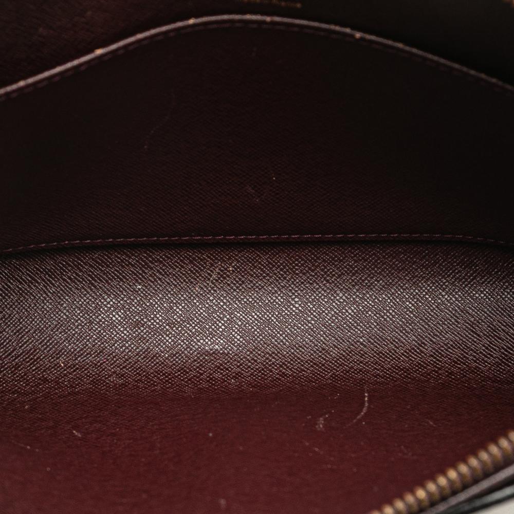 Louis Vuitton B Louis Vuitton Red Bordeaux Taiga Leather Leather Taiga Pochette Baikal France