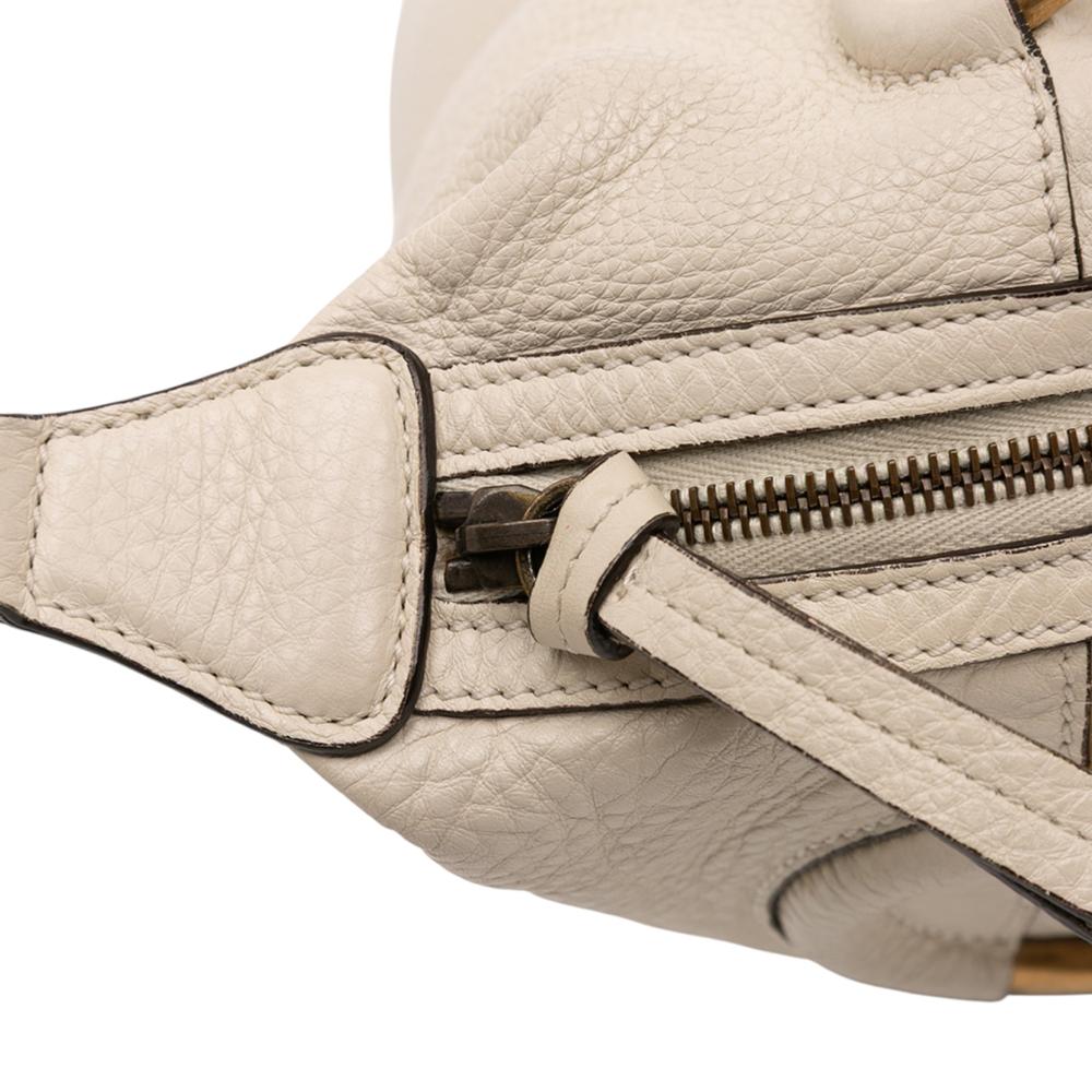 Gucci B Gucci White Ivory Calf Leather Twill Satchel Italy