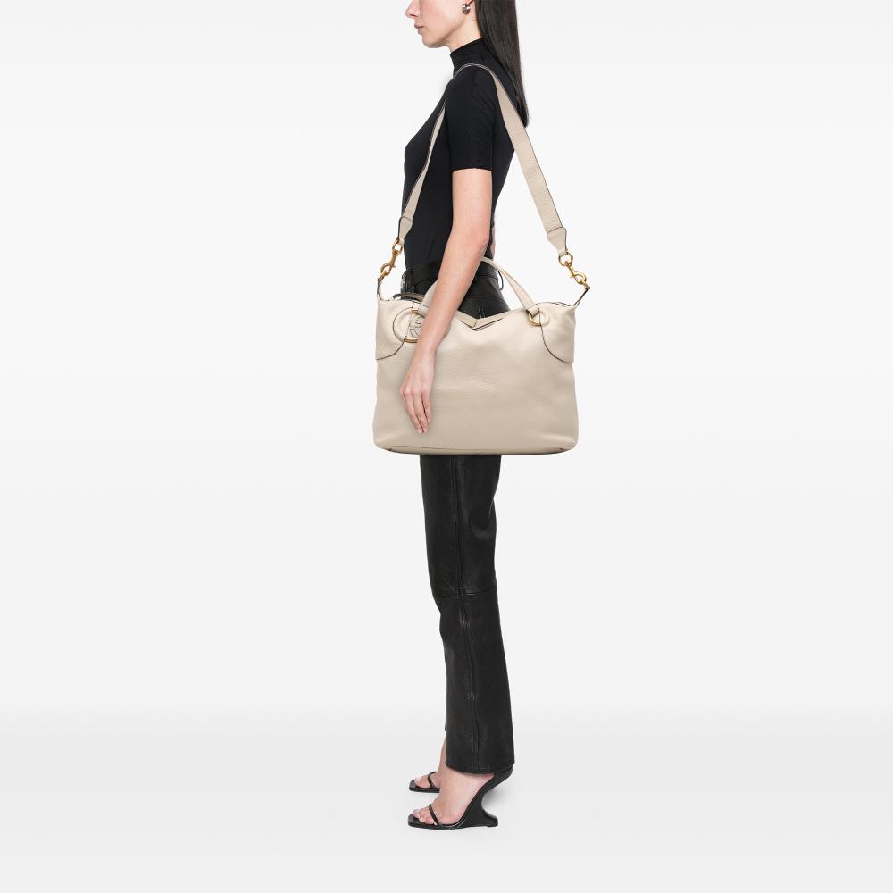 Gucci B Gucci White Ivory Calf Leather Twill Satchel Italy