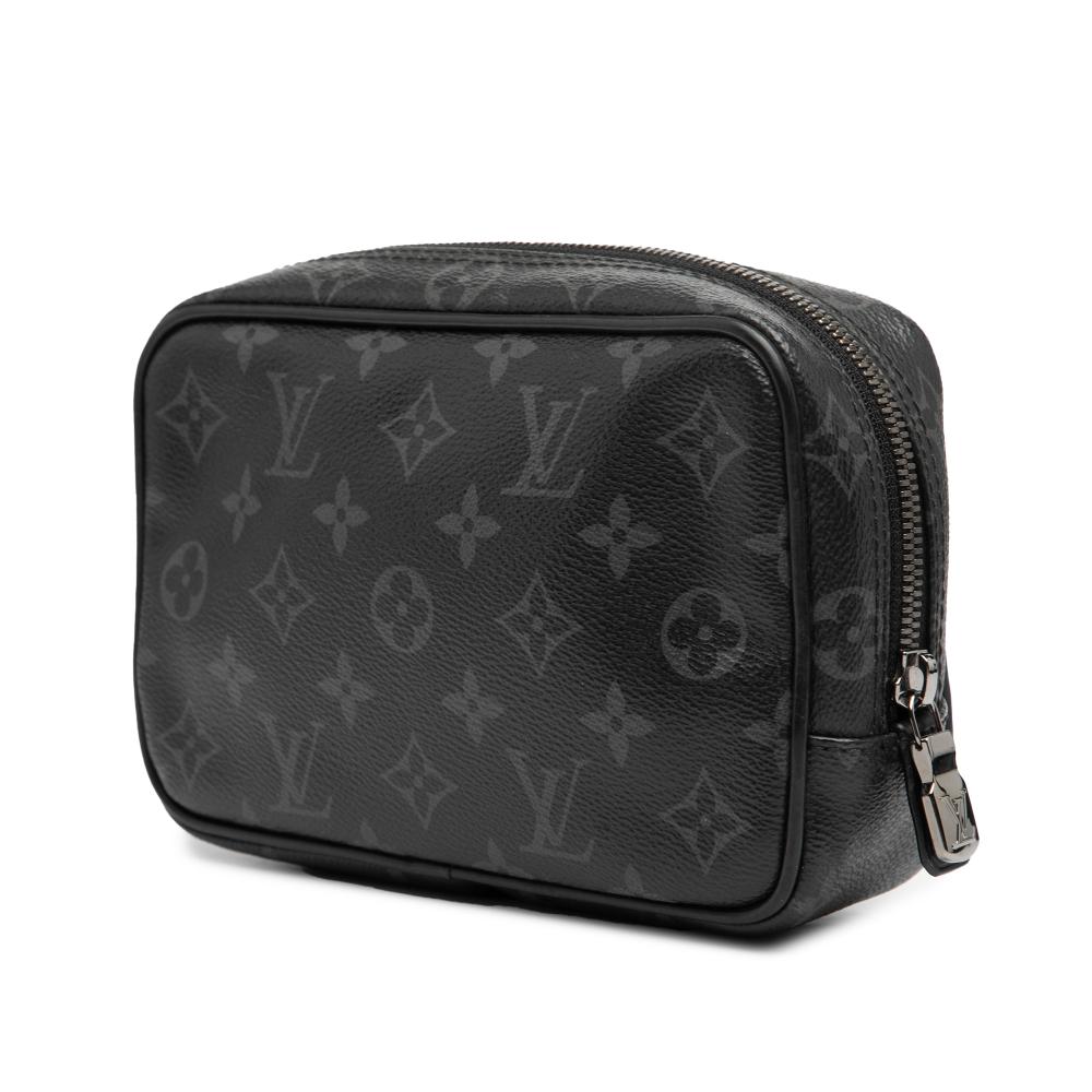 Louis Vuitton AB Louis Vuitton Black Monogram Canvas Fabric Monogram Eclipse Toilet Pouch PM France