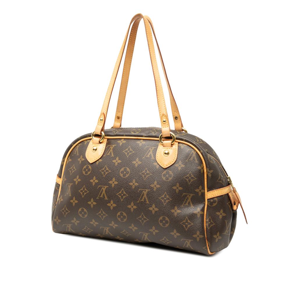 Louis Vuitton B Louis Vuitton Brown Monogram Canvas Fabric Monogram Montorgueil PM France