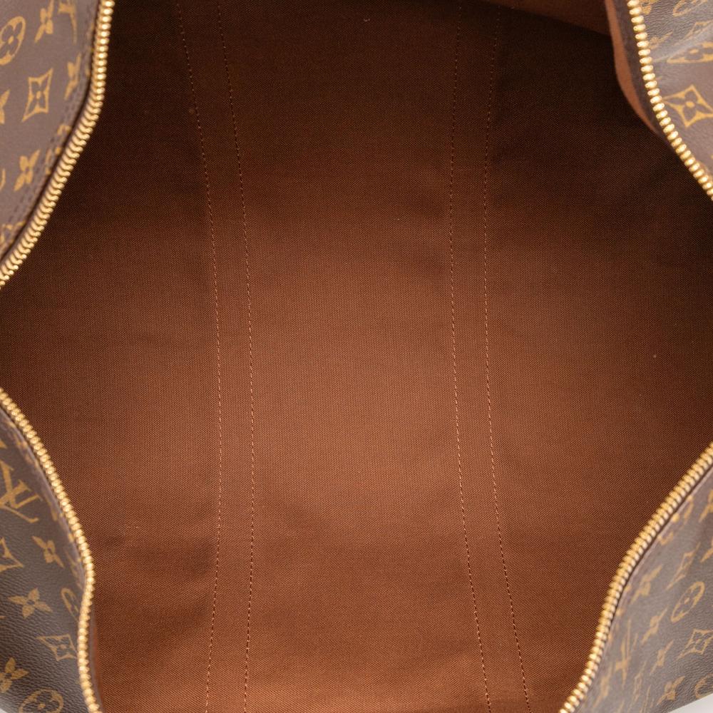 Louis Vuitton B Louis Vuitton Brown Monogram Canvas Fabric Monogram Keepall 50 France