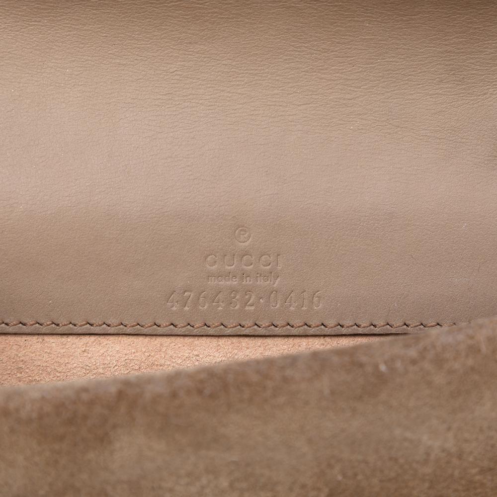 Gucci AB Gucci Brown Beige Coated Canvas Fabric Mini GG Supreme Dionysus Crossbody Italy